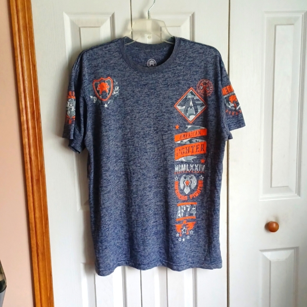 Men american fighter short sleeve t-shirt size xl